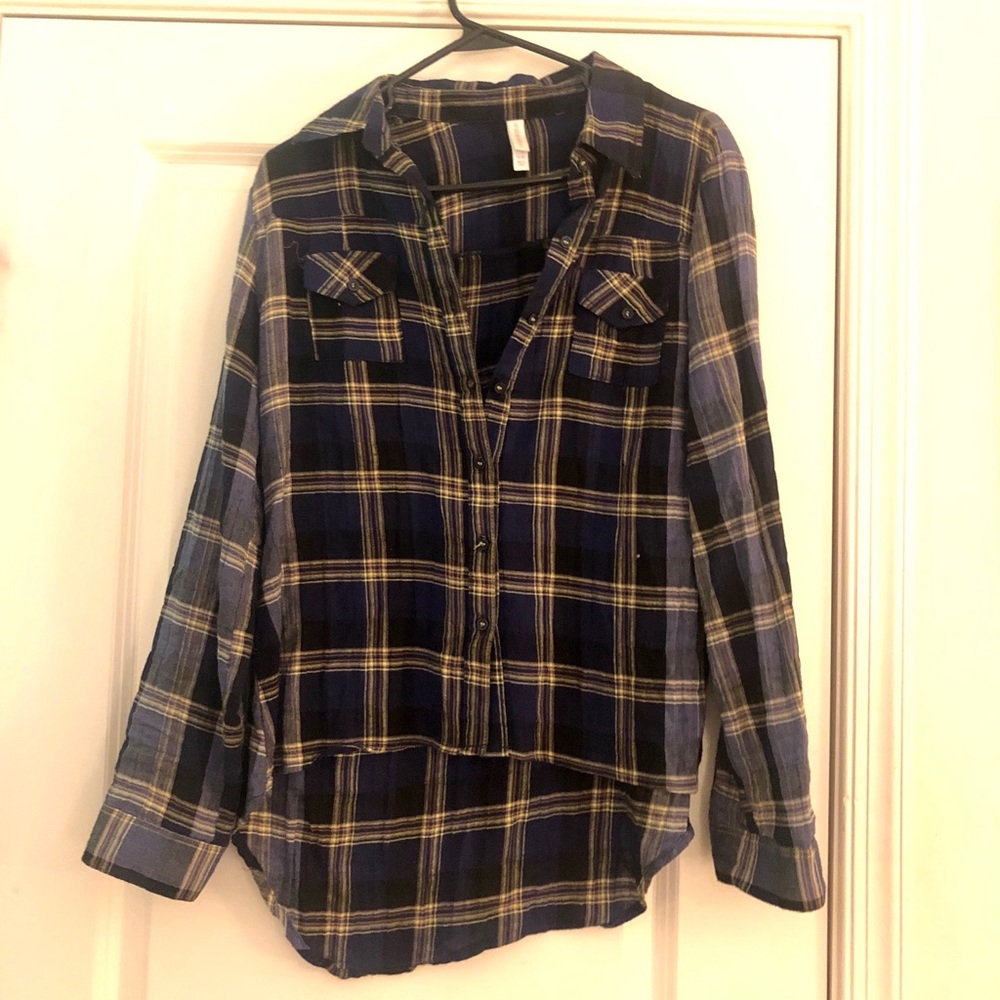 Button up plaid shirt